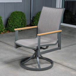 Xample Sunvilla Sara 7 Piece Garden Dining Set Aluminium Sling Chairs Swivel Rockers Table Cover Outdoor Patio Furniture - thumbnail 4