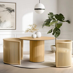 Arte  Rotto 9 Dining Table 120Cm Oak Vincenza - Curved Design For Modern Gatherings - thumbnail 7