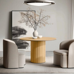 Arte  Rotto 9 Dining Table 120Cm Oak Vincenza - Curved Design For Modern Gatherings - thumbnail 5