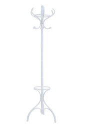 Orsina Durable 184Cm White Finish Floor Standing Coat Stand, Integrtated Umbrella Holder Coat Stand For Bedroom - thumbnail 1