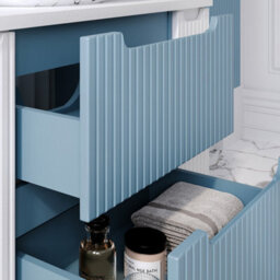 Heze Furniture Noca Bathroom Cabinet 60Cm With Worktop And Countertop Basin - Baby Blue - thumbnail 2