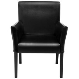 Costway Pu Leather Upholstered Guest Chair Home Office Meeting Chair Reception Room Chair - thumbnail 2