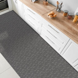 Floordirekt Siena Vinyl Polyester Kitchen Runner Mat Non Slip Waterproof Uv Resistant Indoor Outdoor Balcony Grey 90 X 100 Cm - thumbnail 2