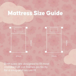 Bump & Beyond Baby Cot Mattress For Girls - Hypoallergenic, Waterproof & Breathable, Washable Cover - 140X70X13Cm - thumbnail 9