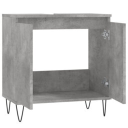 Berkfield Bathroom Cabinet Concrete Grey 58X33X60 Cm Engineered Wood - thumbnail 5