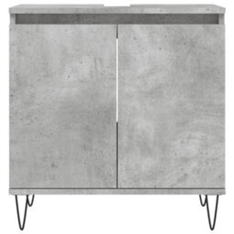 Berkfield Bathroom Cabinet Concrete Grey 58X33X60 Cm Engineered Wood - thumbnail 4