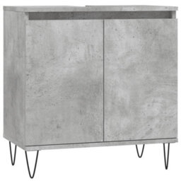 Berkfield Bathroom Cabinet Concrete Grey 58X33X60 Cm Engineered Wood - thumbnail 2