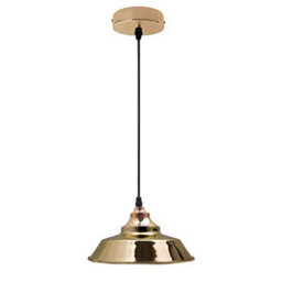 Pendant Light 22Cm French Gold E27 Metal Ceiling Light For Home Office Cafe And Restaurant - thumbnail 1