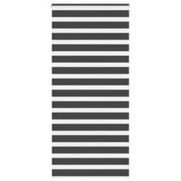 Berkfield Modern Zebra Blind Black 100X200 Cm Fabric Width 95.9 Cm Polyester - thumbnail 2