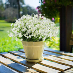 6 Packs Artificial Orchid Flowers, Plastic Plants For Wedding Bridle Bouquet Outdoor Home Garden Kitchen Office Table Vase White - thumbnail 4