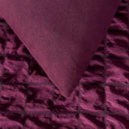 Ohs Seersucker Duvet Cover With Pillowcase Bedding, Wine - Single - thumbnail 4