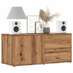 Berkfield Tv Cabinet Artisan Oak 80X34X35.5 Cm Engineered Wood - thumbnail 1
