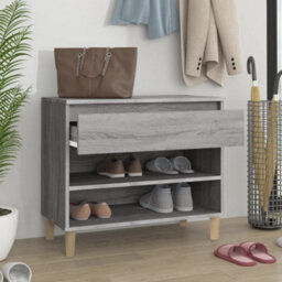 Berkfield Shoe Cabinet Grey Sonoma 70X36X60 Cm Engineered Wood - thumbnail 3