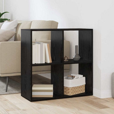 Berkfield Book Cabinet Black Oak 69.5 X 29 X 69.5 Cm Engineered Wood - image 1
