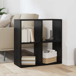 Berkfield Book Cabinet Black Oak 69.5 X 29 X 69.5 Cm Engineered Wood - thumbnail 1