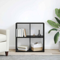 Berkfield Book Cabinet Black Oak 69.5 X 29 X 69.5 Cm Engineered Wood - thumbnail 4