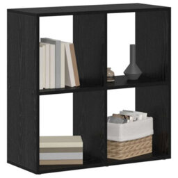 Berkfield Book Cabinet Black Oak 69.5 X 29 X 69.5 Cm Engineered Wood - thumbnail 3