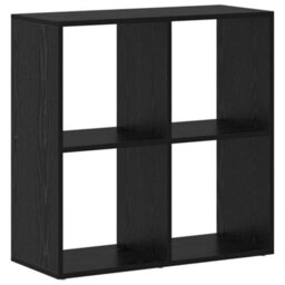Berkfield Book Cabinet Black Oak 69.5 X 29 X 69.5 Cm Engineered Wood - thumbnail 7