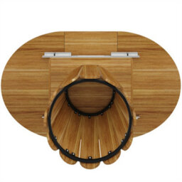 Abrihome Extending Round To Oval Wooden Dining Table, Adapts From Round To Oval For 6 People, 118-158Cm, Wood - thumbnail 6