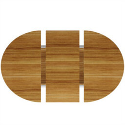 Abrihome Extending Round To Oval Wooden Dining Table, Adapts From Round To Oval For 6 People, 118-158Cm, Wood - thumbnail 7