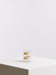 Orsina Small Glass Vase, Coastal And Textured Glass Vase, Clear Glass And Natural Cane Rustic Vase, Clear Vase - thumbnail 3