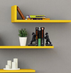 Maison Des Cadeaux Resin Black Gorilla Bookends Shelf Decor - thumbnail 9