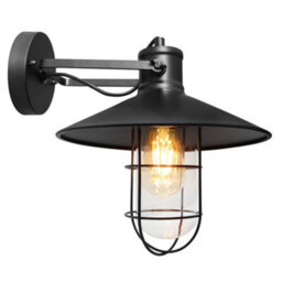 Long Life Lamps Company Vintage Industrial Nautical Fishermans Black Cage Wall Light Lampshade Wd043 - thumbnail 3