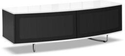 "Centurion Supports Caru Gloss Black And White Beam-Thru Remote Friendly Contemporary ""d"" Shape Design Up To 65"" Tv Cabinet" - thumbnail 4