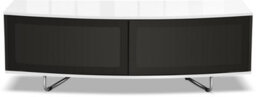 "Centurion Supports Caru Gloss Black And White Beam-Thru Remote Friendly Contemporary ""d"" Shape Design Up To 65"" Tv Cabinet" - thumbnail 5