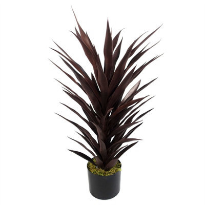 Leaf 85Cm Dark Red Yucca Plant Artificial - image 1