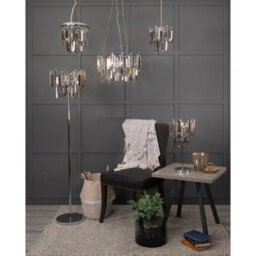 Pagazzi Lighting Pagazzi Onega Flush Ceiling Fitting 2 Teir 3 Light Polished Chrome Flush Ceiling Light - thumbnail 3