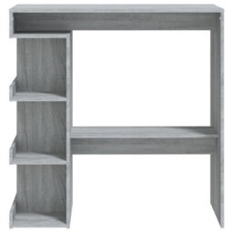 Berkfield Bar Table With Storage Rack Grey Sonoma 100X50X101.5 Cm - thumbnail 5