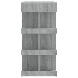 Berkfield Bar Table With Storage Rack Grey Sonoma 100X50X101.5 Cm - thumbnail 6