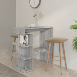 Berkfield Bar Table With Storage Rack Grey Sonoma 100X50X101.5 Cm - thumbnail 1