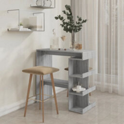 Berkfield Bar Table With Storage Rack Grey Sonoma 100X50X101.5 Cm - thumbnail 3