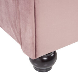 Beliani Bed Velvet Avallon 180 X 200 Cm (Eu Super King) Pink - thumbnail 9