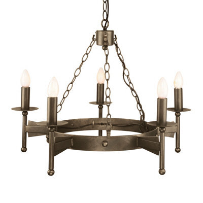 Luminosa Lighting Elstead Cromwell 5 Light Chandelier Old Bronze Finish, E14 - image 1
