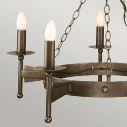 Luminosa Lighting Elstead Cromwell 5 Light Chandelier Old Bronze Finish, E14 - thumbnail 3