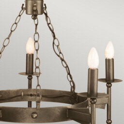 Luminosa Lighting Elstead Cromwell 5 Light Chandelier Old Bronze Finish, E14 - thumbnail 5