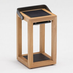 Luxor Table Outdoor And Indoor Solar Lantern In Teak - thumbnail 3