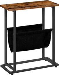 HOOBRO Slim Side Table, Narrow End Table, Industrial Bedside Tables With Magazine Holder Sling, Small Table For Small Spaces, - thumbnail 8