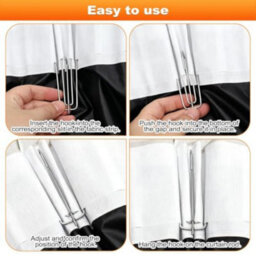 50 Pcs Metal Pinch Pleat Curtain Hooks, Heavy Duty 4 Prong Pleat Hooks, Silver Header Tape Pins For Window Door - thumbnail 3