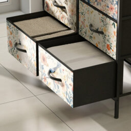 Homcom 8-Drawer Chest Of Drawers, Fabric Dresser, White - thumbnail 9