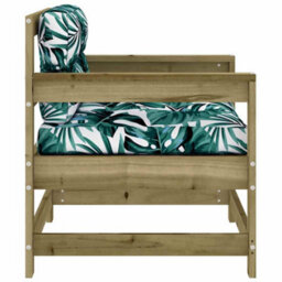 Berkfield Garden Chairs With Cushions 2 Pcs Impregnated Wood Pine - thumbnail 6
