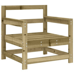 Berkfield Garden Chairs With Cushions 2 Pcs Impregnated Wood Pine - thumbnail 5