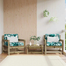 Berkfield Garden Chairs With Cushions 2 Pcs Impregnated Wood Pine