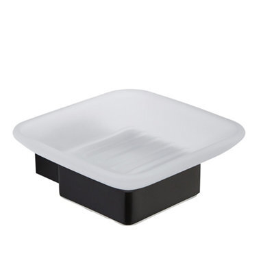 FNX Bathrooms Matt Black Soap Dish Holder - Wall Mounted Modern Design - image 1