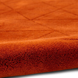 Orange Chequered , Geometric Luxurious , Modern , Plain , Wool Easy To Clean Rug For Bedroom, Living Room - 120Cm X 170Cm - thumbnail 6