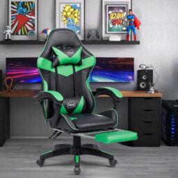 Neo Green Massage Recliner Leather Computer Gaming Office Chair With Footrest