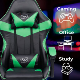 Neo Green Massage Recliner Leather Computer Gaming Office Chair With Footrest - thumbnail 5